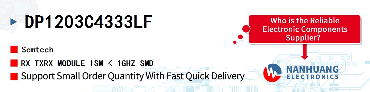 DP1203C4333LF Semtech RX TXRX MODULE ISM < 1GHZ SMD