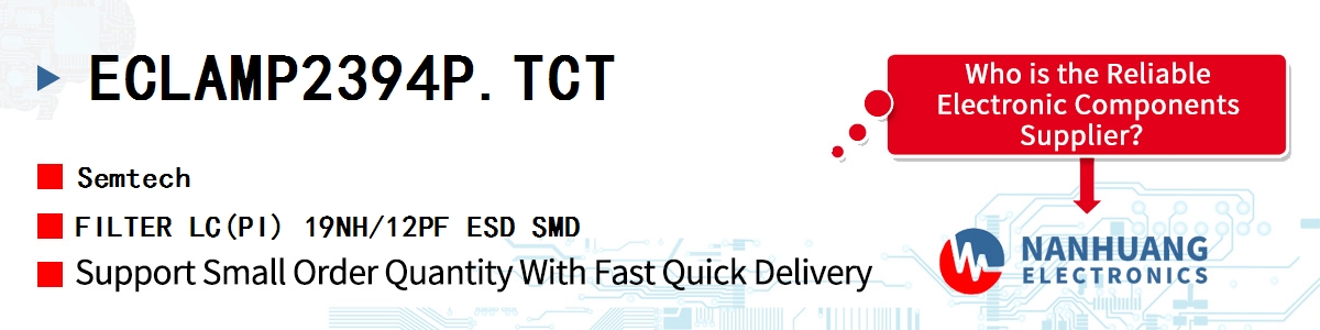 ECLAMP2394P.TCT Semtech FILTER LC(PI) 19NH/12PF ESD SMD