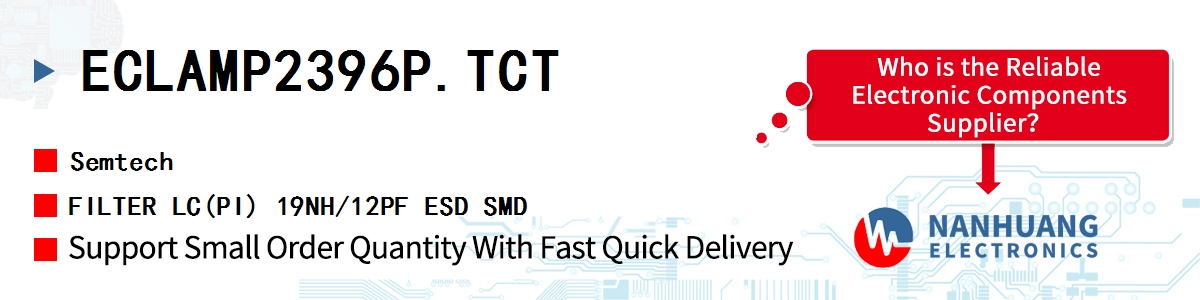 ECLAMP2396P.TCT Semtech FILTER LC(PI) 19NH/12PF ESD SMD