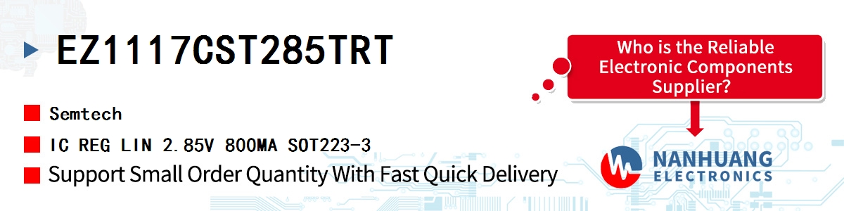 EZ1117CST285TRT Semtech IC REG LIN 2.85V 800MA SOT223-3