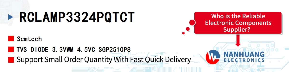 RCLAMP3324PQTCT Semtech TVS DIODE 3.3VWM 4.5VC SGP2510P8