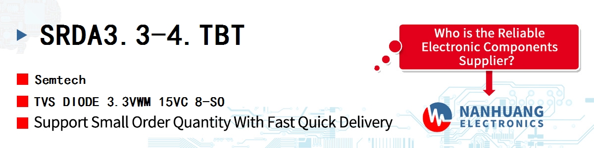 SRDA3.3-4.TBT Semtech TVS DIODE 3.3VWM 15VC 8-SO