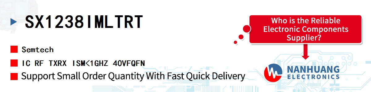 SX1238IMLTRT Semtech IC RF TXRX ISM<1GHZ 40VFQFN