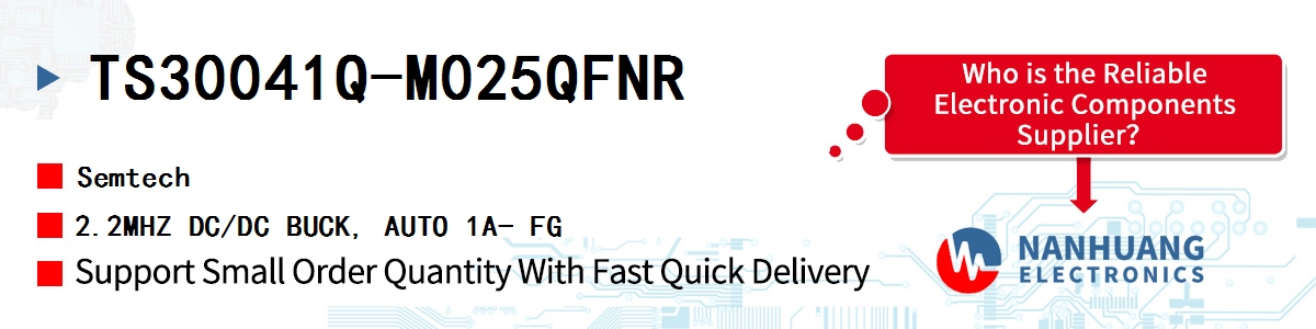 TS30041Q-M025QFNR Semtech 2.2MHZ DC/DC BUCK, AUTO 1A- FG