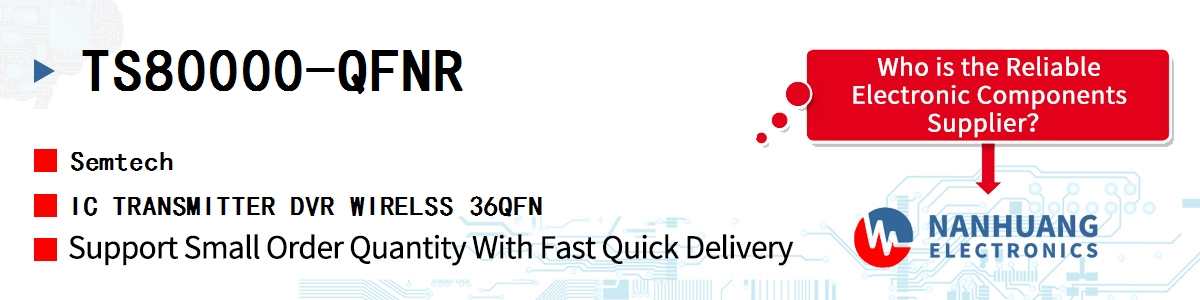 TS80000-QFNR Semtech IC TRANSMITTER DVR WIRELSS 36QFN